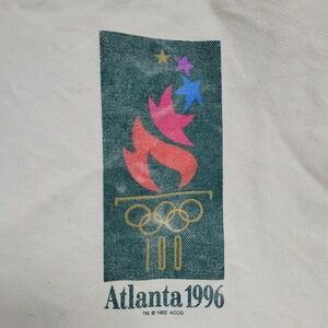 Atlanta 1996 Centennial Olympic‎ Games Canvas Tote Bag 100th Anniversary